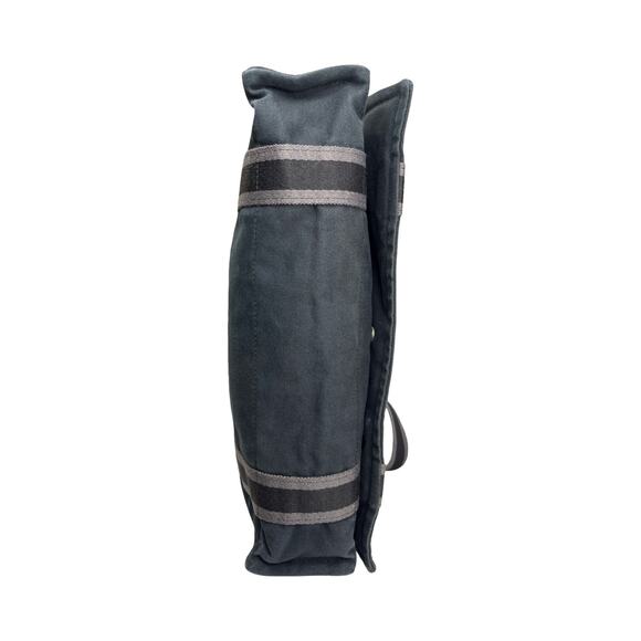 Hermès Fourre-Tout Vassus Messenger Bag Black Gray Canvas Flap Snap Closure - Picture 16 of 16